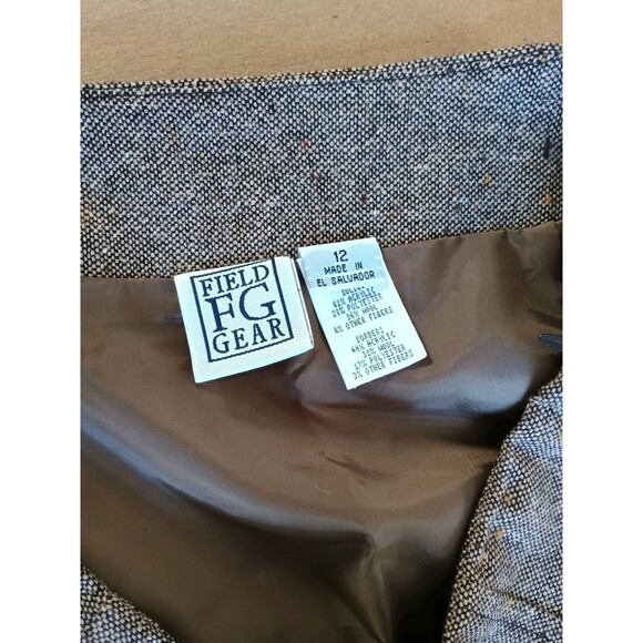 Size 12 Field Guide Wrap Wool blend Skirt Winter Embroidered Fringe Side Zipper - Picture 3 of 10